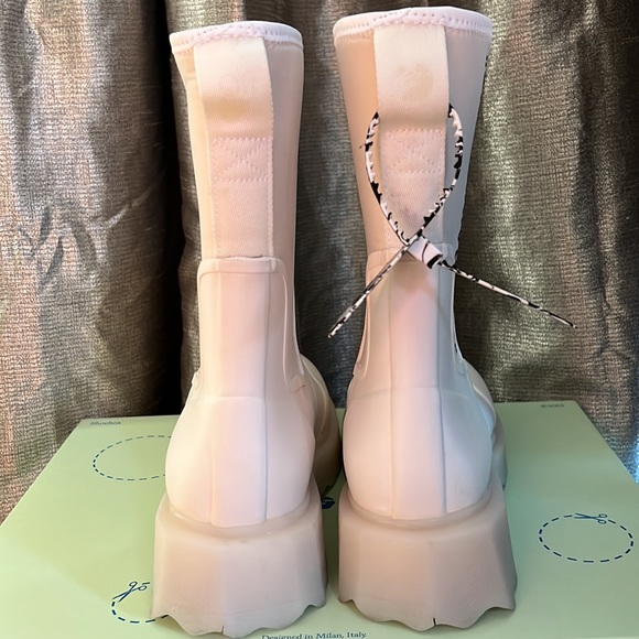 OFF-WHITE For Rainy Days Sponge Sole Chelsea Rain Boot 38 white/black - Picture 6 of 7